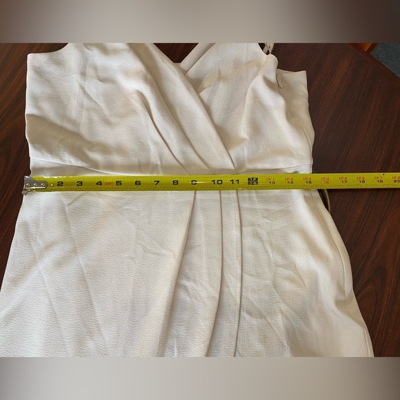 Ark & Co Cocktail Dress with Gold Accents, Large, Cream Mini Dress with Belt - Picture 15 of 16